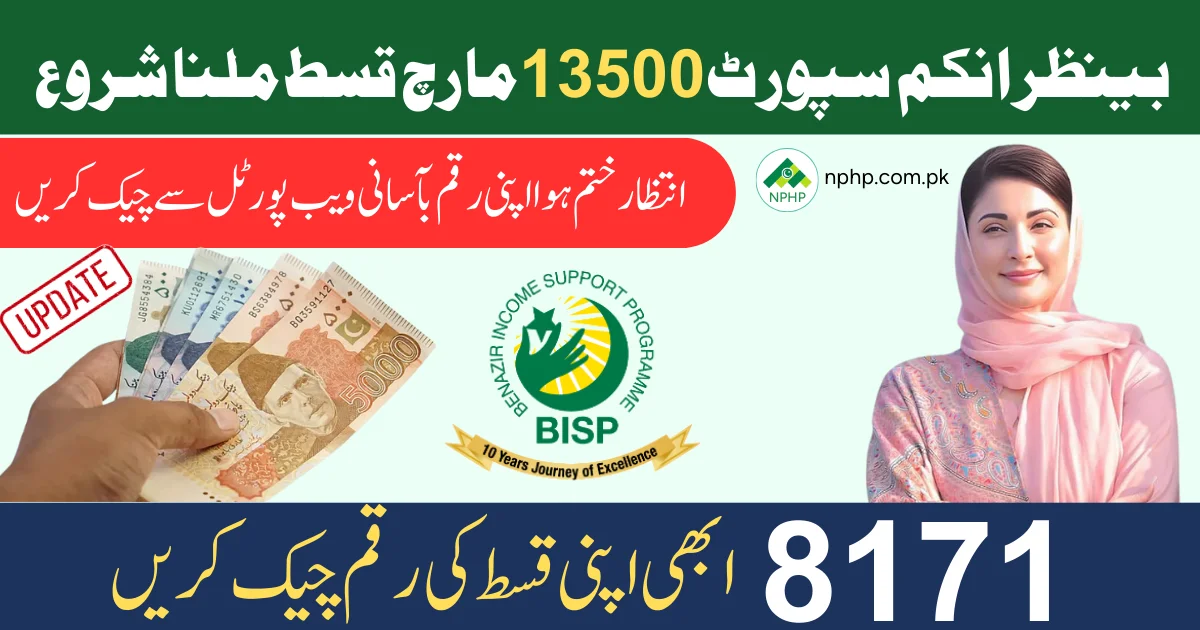 Check 13500 Payment Through 8171 Web Portal Of March